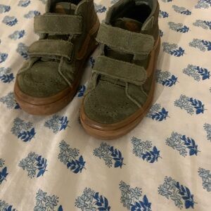 Vans Kids Olive and Tan Sneakers